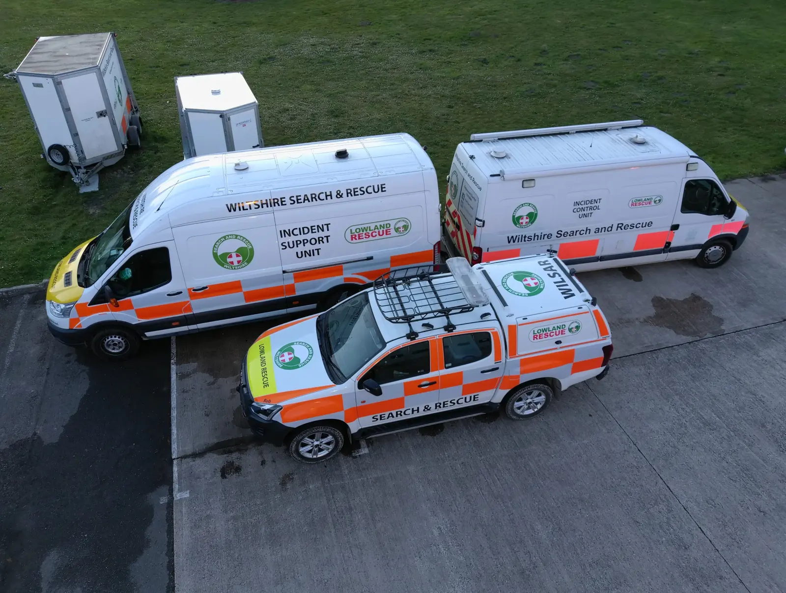 Wiltshire Search and Rescue vehicles